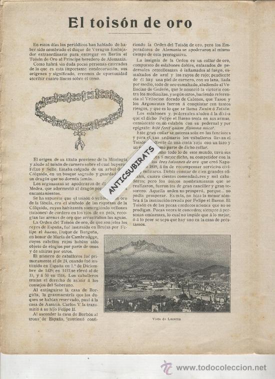 Coleccionismo de Revistas y Peri&oacute;dicos: REVISTA.A&Ntilde;O 1900.EL TOISON DE ORO.LUCERNA.CARTAS. NAIPES.LA GUERRA BOERS TRANSVAL