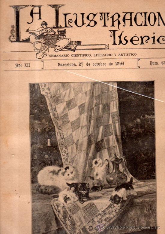 Coleccionismo de Revistas y Peri&oacute;dicos: LA ILUSTRACI&Oacute;N IB&Eacute;RICA, SEMANARIO CIENT&Iacute;FICO, LITERARIO Y ART&Iacute;STICO, A&Ntilde;O XII, BCN, 1894, N&ordm;617, LEER