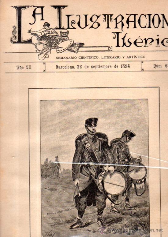 Coleccionismo de Revistas y Peri&oacute;dicos: LA ILUSTRACI&Oacute;N IB&Eacute;RICA, SEMANARIO CIENT&Iacute;FICO, LITERARIO Y ART&Iacute;STICO, A&Ntilde;O XII, BCN, 1894, N&ordm;612, LEER