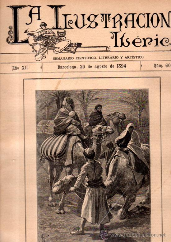 Coleccionismo de Revistas y Peri&oacute;dicos: LA ILUSTRACI&Oacute;N IB&Eacute;RICA, SEMANARIO CIENT&Iacute;FICO, LITERARIO Y ART&Iacute;STICO, A&Ntilde;O XII, BCN, 1894, N&ordm;608, LEER