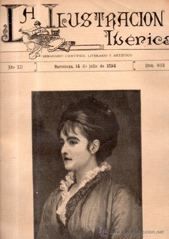 Coleccionismo de Revistas y Peri&oacute;dicos: LA ILUSTRACI&Oacute;N IB&Eacute;RICA, SEMANARIO CEINT&Iacute;FICO, LITERARIO Y ART&Iacute;STICO, A&Ntilde;O XII, BCN, 1894, N&ordm;602, LEER