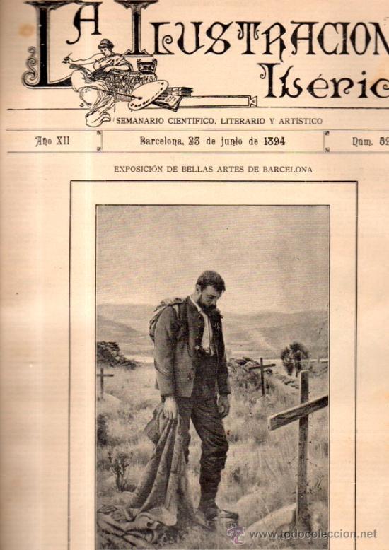Coleccionismo de Revistas y Peri&oacute;dicos: LA ILUSTRACI&Oacute;N IB&Eacute;RICA, SEMANARIO CEINT&Iacute;FICO, LITERARIO Y ART&Iacute;STICO, A&Ntilde;O XII, BCN, 1894, N&ordm;599, LEER