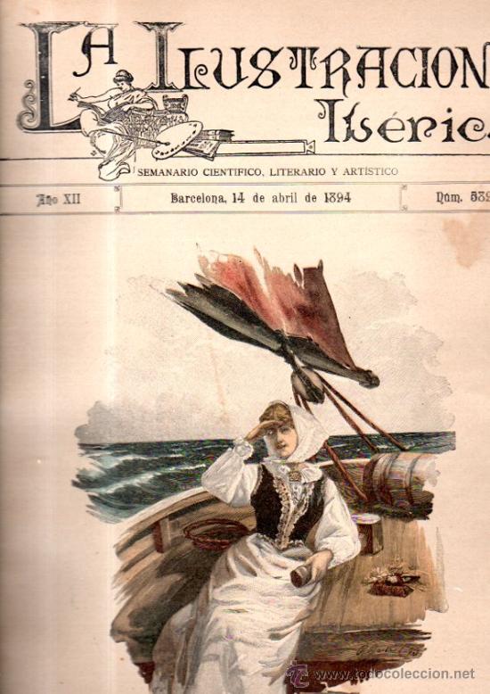 Coleccionismo de Revistas y Peri&oacute;dicos: LA ILUSTRACI&Oacute;N IB&Eacute;RICA, SEMANARIO CIENT&Iacute;FICO, LITERARIO Y ART&Iacute;STICO, A&Ntilde;O XII, N&ordm;589, BCN 1894