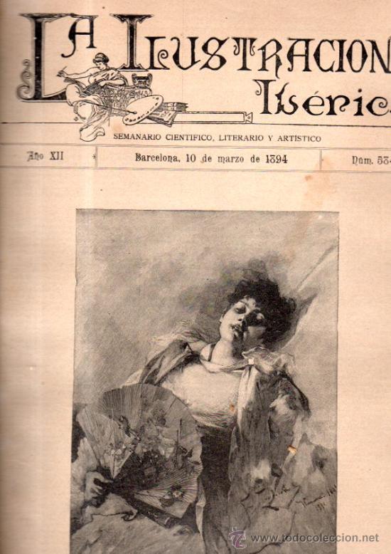 Coleccionismo de Revistas y Peri&oacute;dicos: LA ILUSTRACI&Oacute;N IB&Eacute;RICA, SEMANARIO CIENT&Iacute;FICO, LITERARIO Y ART&Iacute;STICO, A&Ntilde;O XII, N&ordm;584, BCN 1894