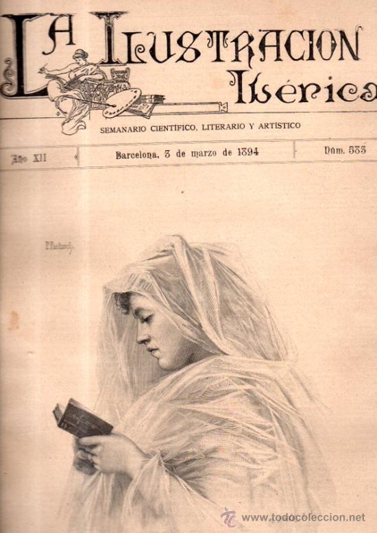 Coleccionismo de Revistas y Peri&oacute;dicos: LA ILUSTRACI&Oacute;N IB&Eacute;RICA, SEMANARIO CIENT&Iacute;FICO, LITERARIO Y ART&Iacute;STICO, A&Ntilde;O XII, N&ordm;583, BCN 1894