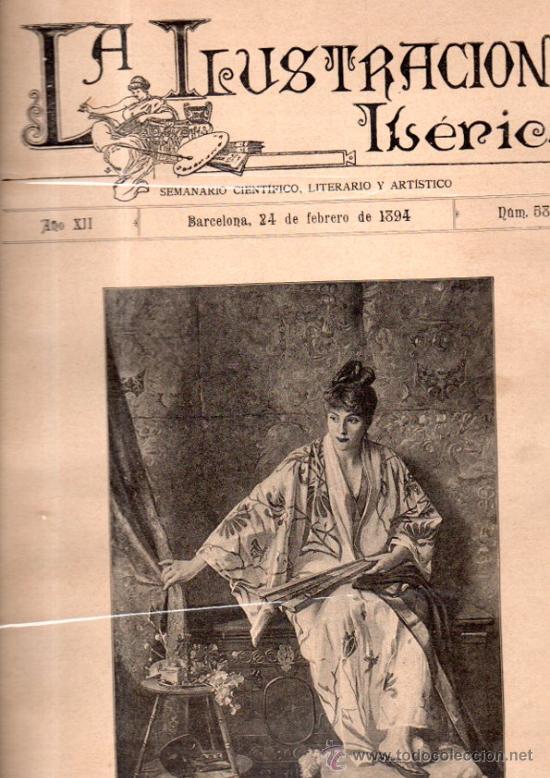 Collezionismo di Riviste e Giornali: LA ILUSTRACI&Oacute;N IB&Eacute;RICA, SEMANARIO CIENT&Iacute;FICO, LITERARIO Y ART&Iacute;STICO, A&Ntilde;O XII, N&ordm;582, BCN 1894
