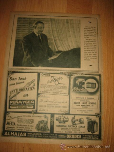 Coleccionismo de revistas y peri&oacute;dicos: PUBLICIDAD VARIADA CLARION RADIOCOMERCIAL ELECTRICA AZNAR/PE&Ntilde;A YGEA  MONTERA 17HOJA REVISTA ABC 1949