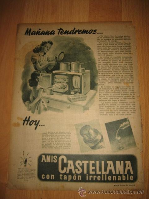 Coleccionismo de revistas y peri&oacute;dicos: PUBLICIDAD ANIS CASTELLANA HOJA REVISTA ABC 1949