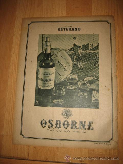 Coleccionismo de Revistas y Peri&oacute;dicos: PUBLICIDAD CO&Ntilde;AC VETERANO OSBORNE HOJA REVISTA ABC 1949
