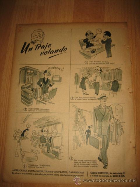 Coleccionismo de Revistas y Peri&oacute;dicos: VI&Ntilde;ETA PUBLICITARIA CENTRAL CORTEFIEL HOJA REVISTA ABC 1949