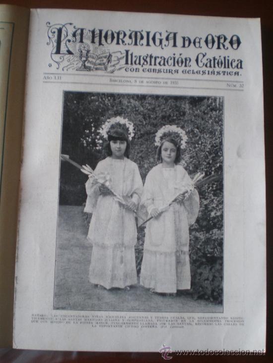 Coleccionismo de revistas y peri&oacute;dicos: LA HORMIGA DE ORO n&ordm; 32 (08/08/35)  MATARO SEVILLA TRIANA TARARGONA SEGOVIA GODELLA DURANGO ERE&Ntilde;OZU
