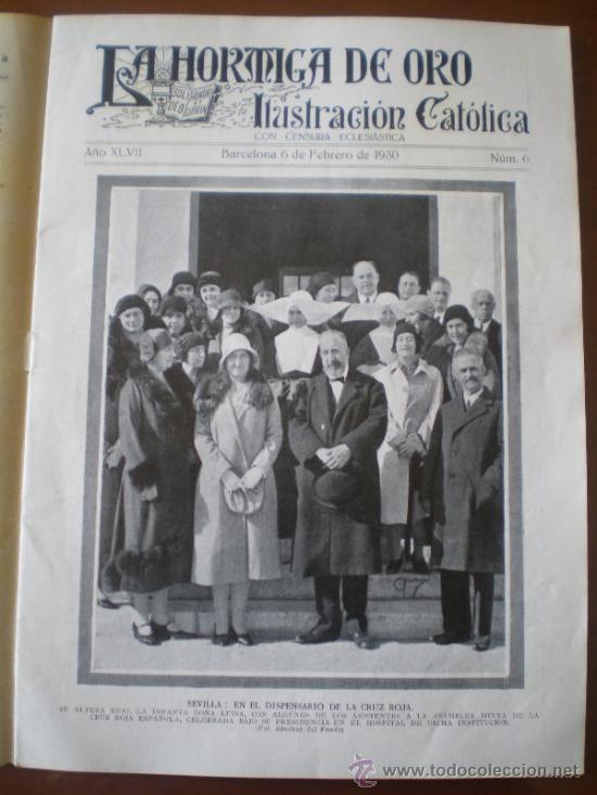 Coleccionismo de revistas y peri&oacute;dicos: LA HORMIGA DE ORO N&ordm; 6 (06/02/30) PEDRET BERDAGAN SERT ZARAGOZA SEVILLA BILBAO FEDERICO MISTRAL