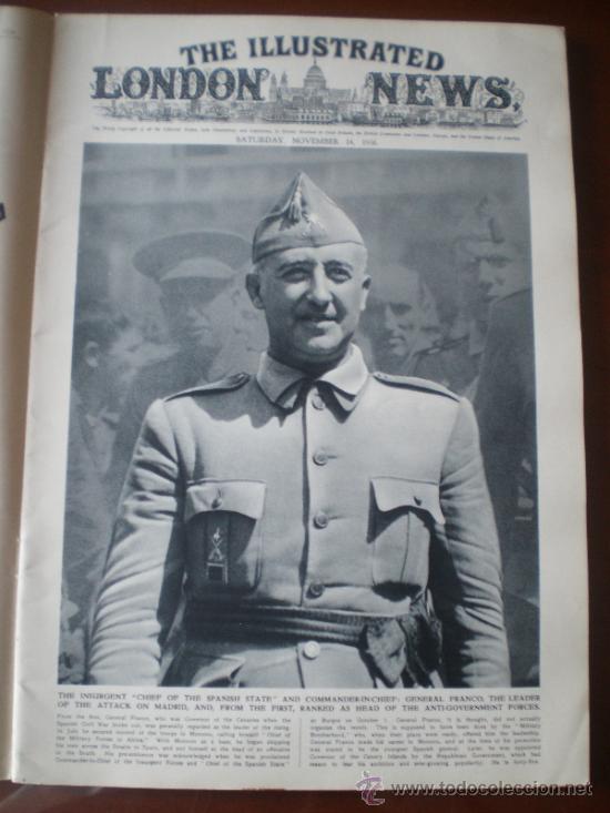 Coleccionismo de revistas y peri&oacute;dicos: THE ILLUSTRATED LONDON NEWS N&ordm; 5.091 (14/11/36) GUERRA CIVIL MADRID NAVALCARNERO LEGION BURGOS LARGO
