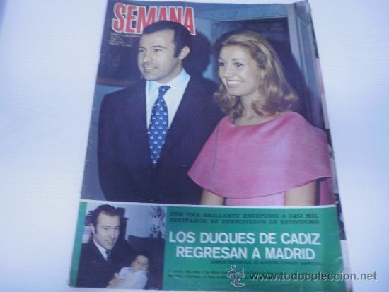 Coleccionismo de Revistas y Peri&oacute;dicos: REVISTA SEMANA - FEBRERO DE 1973 - LOS DUQUES DE CADIZ - EL CORDOBES - ONASSIS - LAS CICUTAGIRLS