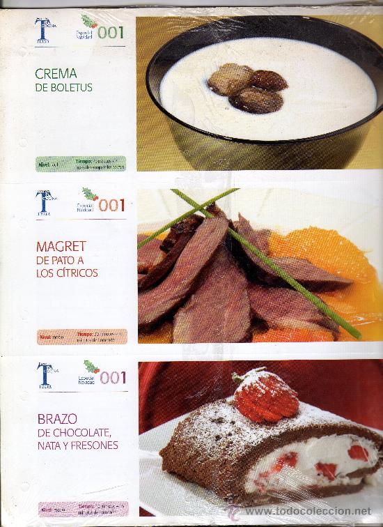 Colecionismo de Revistas e Jornais: 3 FICHAS DE COCINA DE LA REVISTA TELVA (Precintada)