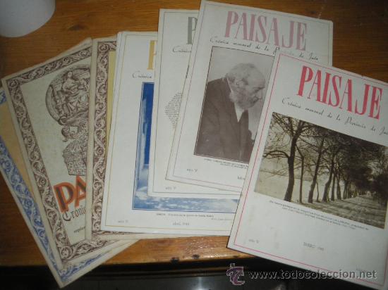 Coleccionismo de revistas y peri&oacute;dicos: PAISAJE, CRONICA MENSUAL DE LA PROVINCIA DE JAEN. 8 NUMEROS DE 1948.
