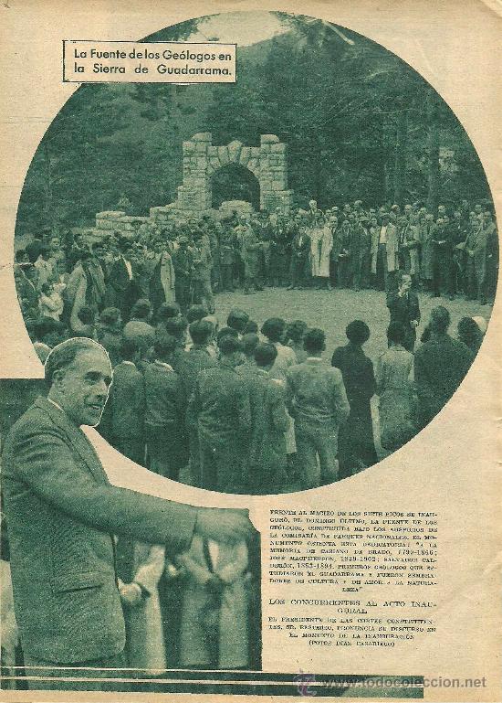 Collezionismo di Riviste e Giornali: La fuente de los ge&oacute;logos en la sierra de Guadarrama  - 1932