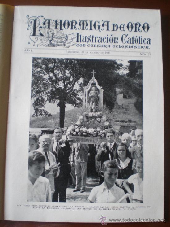 Coleccionismo de revistas y peri&oacute;dicos: LA HORMIGA DE ORO N&ordm; 35 (31/08/33) SAN GINES DELS AGUADELLS BLANES ARGENTONA SAN FELIU BURJASOT
