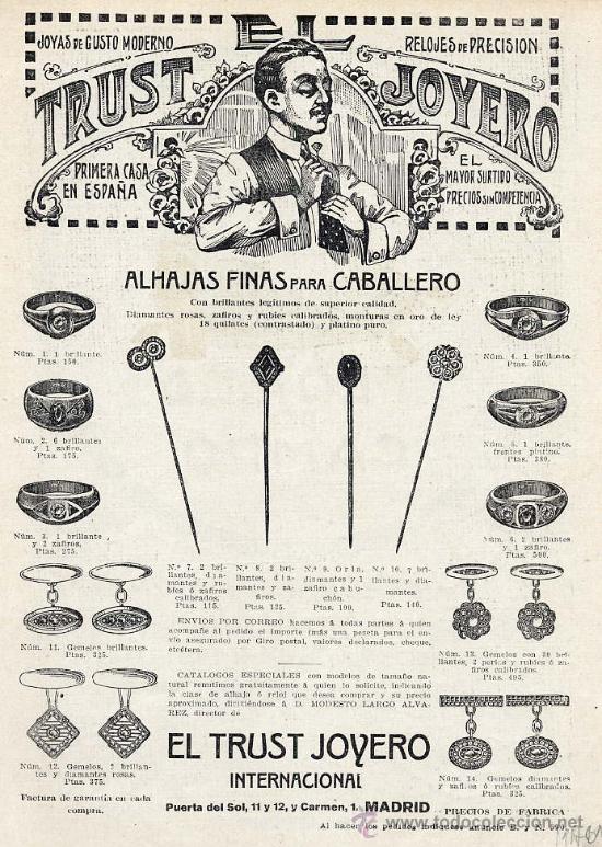 Coleccionismo de Revistas y Peri&oacute;dicos: EL TRUST JOYERO 1917  JOYAS HOJA REVISTA