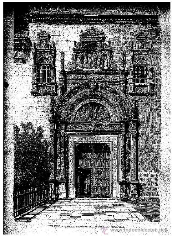 Coleccionismo de Revistas y Peri&oacute;dicos: REVISTA 1880.TOLEDO.PORTADA HOSPITAL DE SANTA CRUZ.PINTOR.VILLEGAS.ANSELMO DLE VALLE.SALVANY.POESIA.