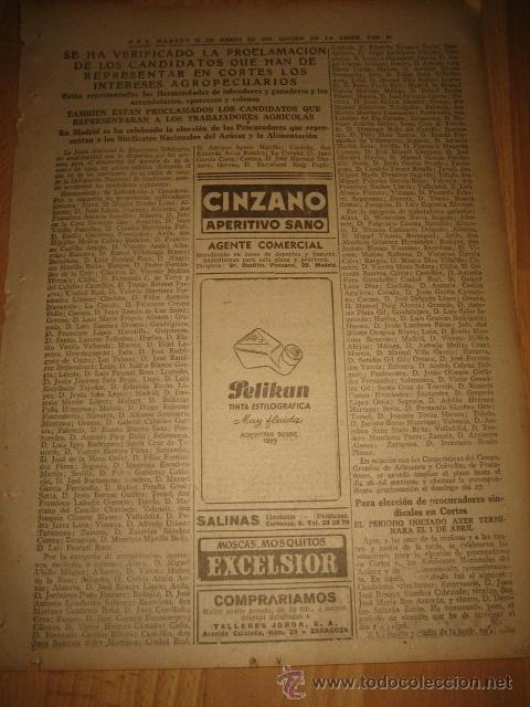 Coleccionismo de Revistas y Peri&oacute;dicos: TINTA PELIKAN./ CINZANO APERITIVO HOJA DE REVISTA A B C 1949