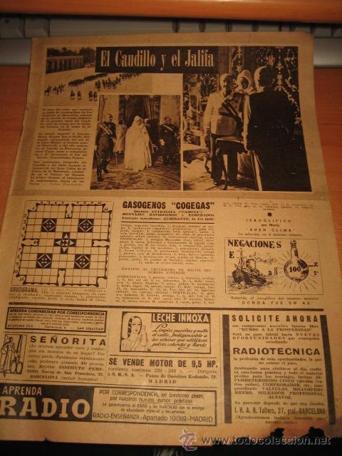 Coleccionismo de Revistas y Peri&oacute;dicos: EL CAUDILLO Y EL JALIFA/EL JALIFA EN LOS TOROS HOJA REVISTA SEMANA 1942