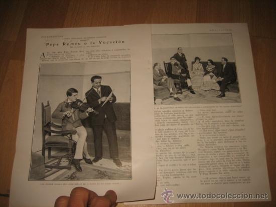 Sammeln von Zeitschriften und Zeitungen: COMO ESTUDIAN NUESTROS COMICOS PEPE ROMEU O LA VOCACION  2 HOJAS REVISTA BLANCO Y NEGRO 1928