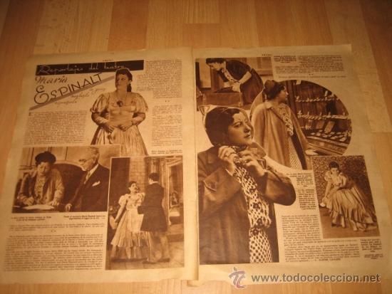 Coleccionismo de Revistas y Peri&oacute;dicos: MARIA ESPINALT LA GRAN CANTANTE ESPA&Ntilde;OLA  2 HOJAS  REVISTA FOTOS