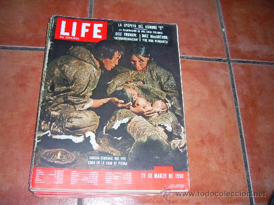 Coleccionismo de Revistas y Peri&oacute;dicos: LIFE ESPA&Ntilde;OL, CONTRA PORTADA COCA-COLA,FAMILIA ESQUIMAL QUE VIVE COMO EN LA EDAD MEDIA