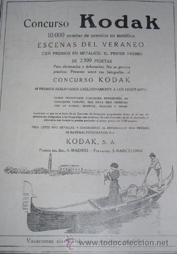 Collezionismo di Riviste e Giornali: KODAK. Antigua Publicidad A&ntilde;os 20. Concurso