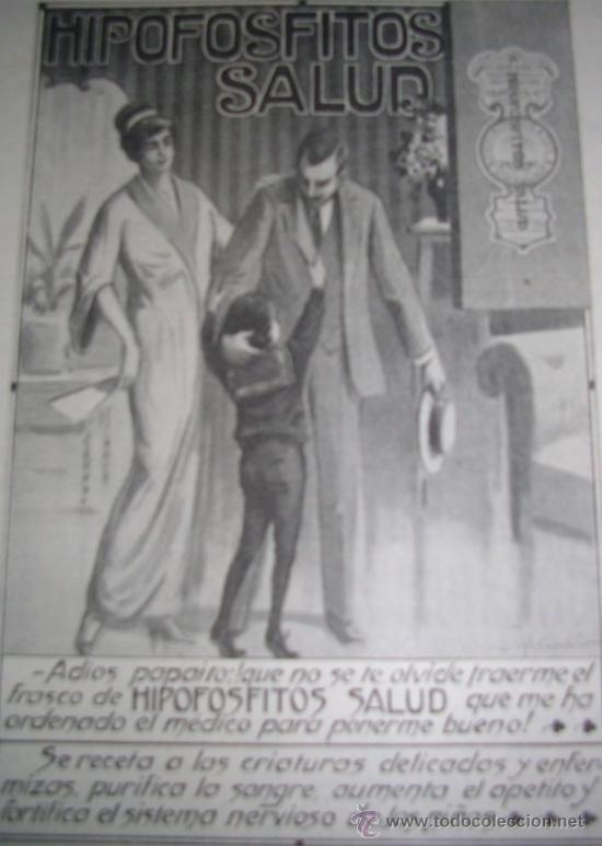 Collezionismo di Riviste e Giornali: Antigua Publicidad, a&ntilde;os 20. Jarabe: hipofosfitos salud