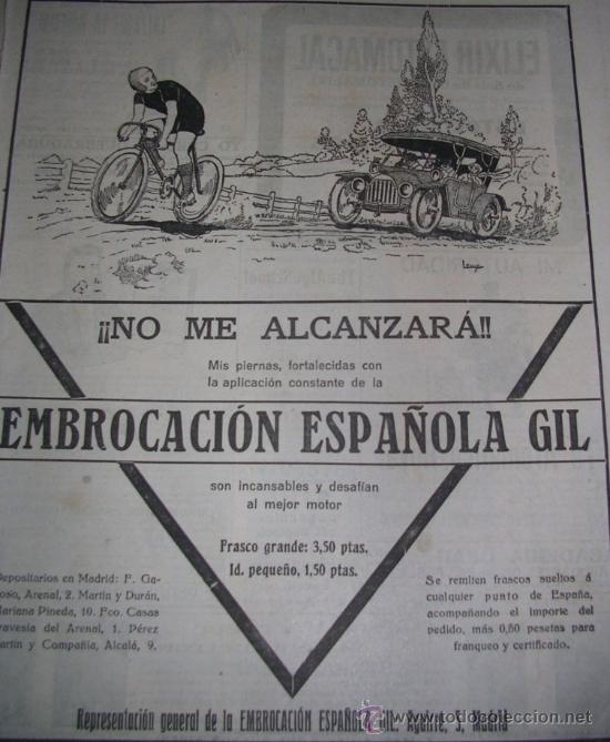 Collezionismo di Riviste e Giornali: Antigua Publicidad a&ntilde;os 20. Embrocaci&oacute;n Espa&ntilde;ola Gil. Muy original