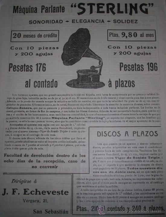 Collezionismo di Riviste e Giornali: Original Publicidad a&ntilde;os 20. M&aacute;quina parlante Sterling