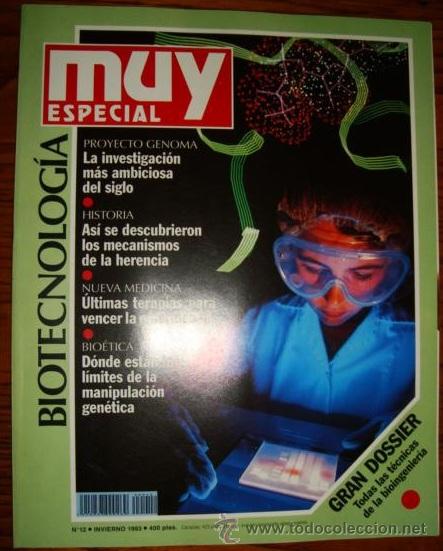 Coleccionismo de Revistas y Peri&oacute;dicos: 'Muy Especial', n&ordm; 12. Biotecnolog&iacute;a. Invierno 1993.