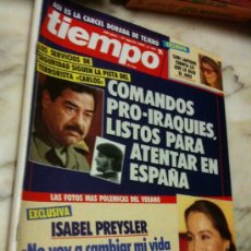 Coleccionismo de Revistas y Periódicos: TIEMPO N434 27-AGOSTO-1990 COMANDOS PRO-IRAQUIES LISTOS PARA ATENTAR EN ESPAÑA-ISABEL PREYSLER