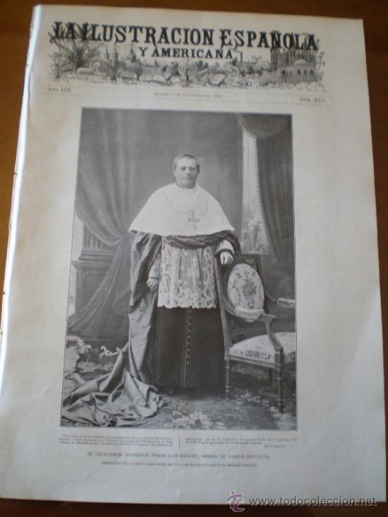 Coleccionismo de Revistas y Peri&oacute;dicos: ILUSTRACION ESPA&Ntilde;OLA/AMERICANA (08/12/10) RIUDECA&Ntilde;AS TARRAGONA MARIA GUERRERO SPADONI PREHISTORIA