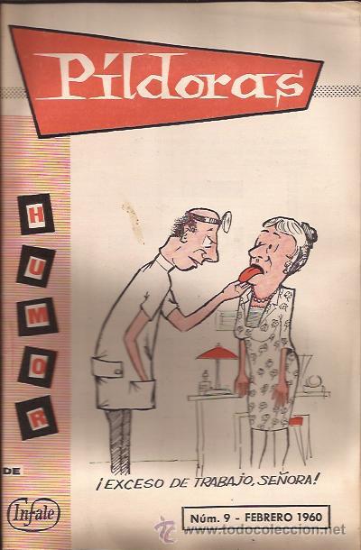 Coleccionismo de Revistas y Peri&oacute;dicos: REVISTA DE HUMOR-PILDORAS-NUM.9 FEBRERO 1960-INDUSTRIAL FARMACEUTICA DE LEVANTE