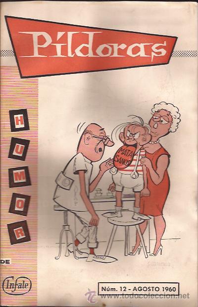 Coleccionismo de Revistas y Peri&oacute;dicos: REVISTA DE HUMOR-PILDORAS-NUM.12 AGOSTO 1960-INDUSTRIAL FARMACEUTICA DE LEVANTE