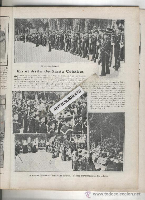Coleccionismo de Revistas y Peri&oacute;dicos: REVISTA A&Ntilde;O 1906 BATALLON INFANTIL ASILO SANTA CRISTINA DRAGA DEL PUERTO DE HUELVA TOROS EN SEGOVIA