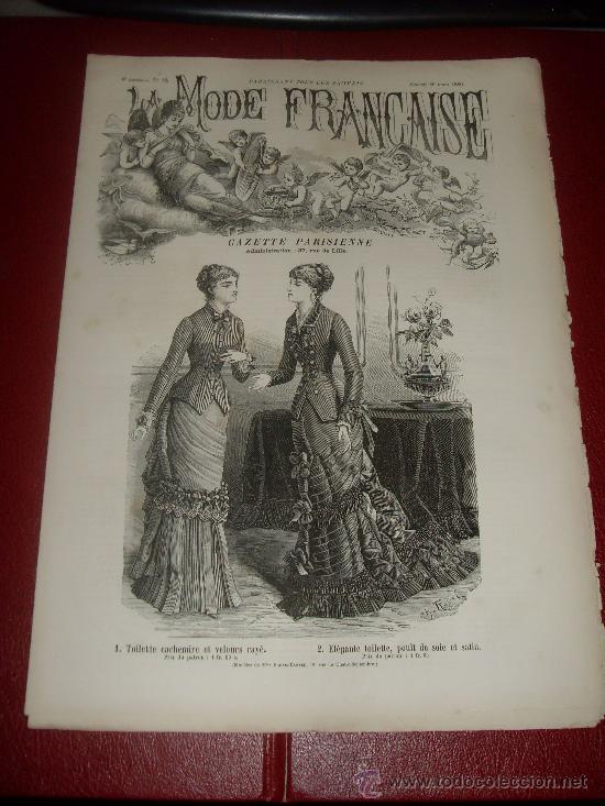 Sammeln von Zeitschriften und Zeitungen: LA MODE FRANCAISE. REVISTA, GAZETTE PARISIENNE. 1880. N&ordm; 12. REGLEMENT DES DEUILS, FLEUR D&acute;ETE...