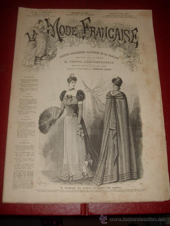Collection Magazines and Newspapers: LA MODE FRANCAISE. REVISTA, GAZETTE PARISIENNE. 1892. N&ordm; 31. REVUE DE LA MODE, ROMANESQUE ...