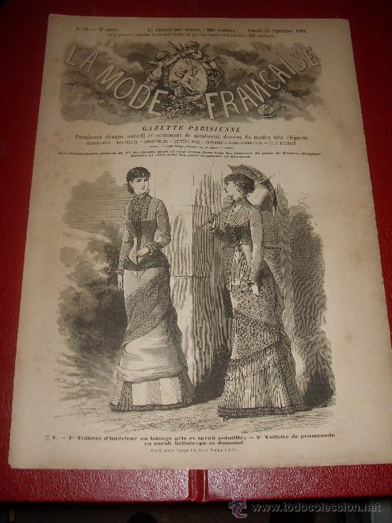 Collection Magazines and Newspapers: LA MODE FRANCAISE. REVISTA, GAZETTE PARISIENNE. 1880. N&ordm; 39. DESCRIPTION DES GRAVURES, PENSEES...