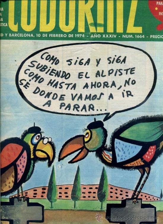 Coleccionismo de Revistas y Peri&oacute;dicos: LA CODORNIZ N&ordm; 1664 - 10 II 1974