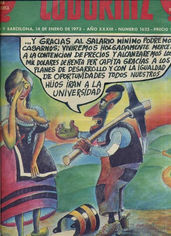 Coleccionismo de Revistas y Peri&oacute;dicos: LA CODORNIZ N&ordm; 1625 - 14 I 1973