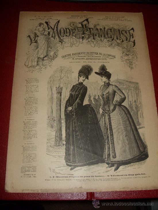 Collezionismo di Riviste e Giornali: LA MODE FRANCAISE. REVISTA, GAZETTE PARISIENNE. 1887. N&ordm; 42. EXPLICATION GRAVURES, SEMELLES LACROIX.