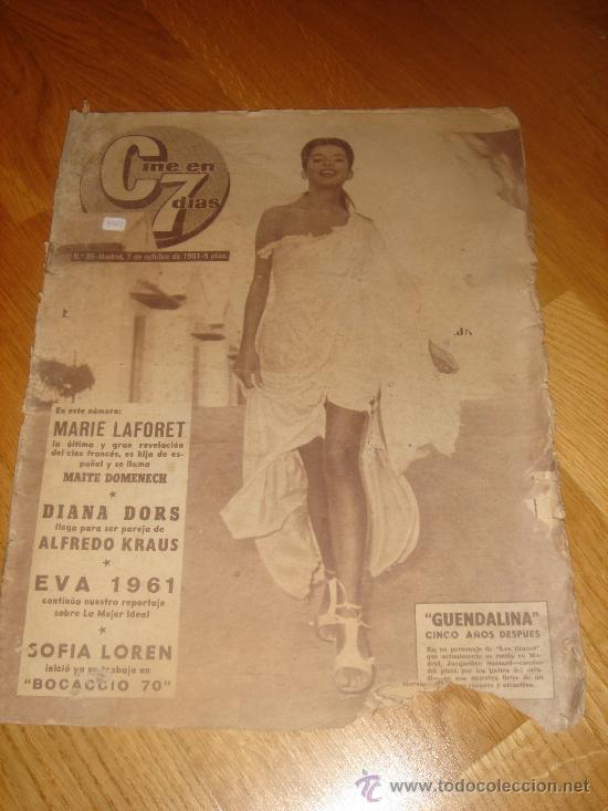 Collectionnisme de Revues et Journaux: Revista CINE EN SIETE D&Iacute;AS (Cine en 7 d&iacute;as) \ Octubre 1961