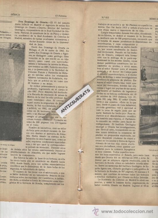 Coleccionismo de revistas y peri&oacute;dicos: REVISTA.A&Ntilde;O 1926.DOMINGO DE ORUETA.MALAGA.MINAS DE MIERES.ALMADEN. SERRANIA DE RONDA.