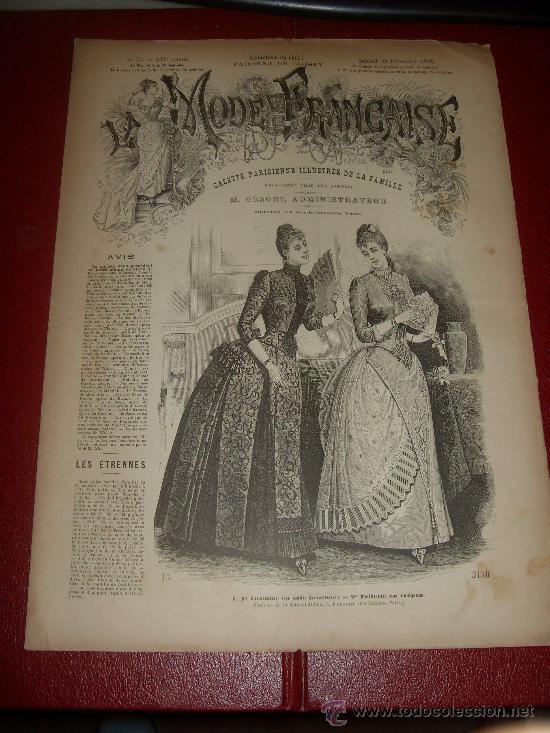 Sammeln von Zeitschriften und Zeitungen: LA MODE FRANCAISE. REVISTA, GAZETTE PARISIENNE. 1888. N&ordm; 51. LA COMTESSE XENIE, PRIME SOUVENIR...