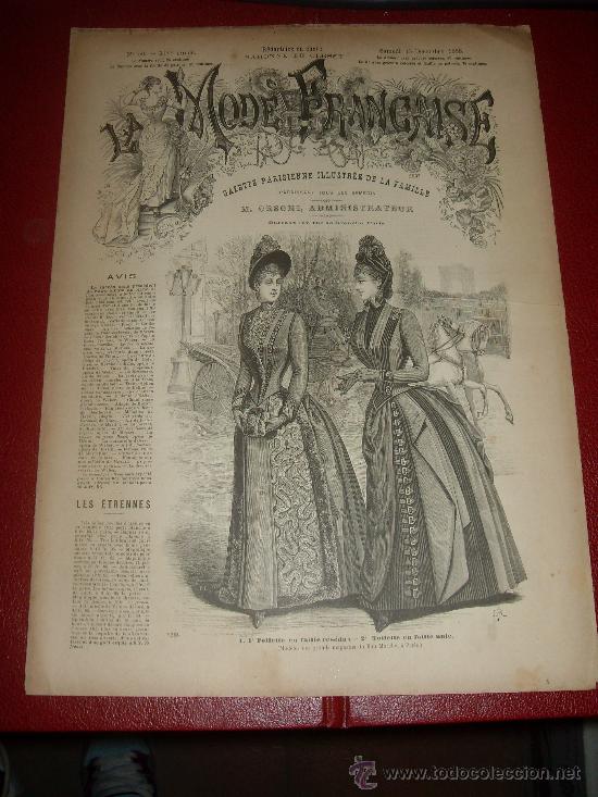 Coleccionismo de revistas y peri&oacute;dicos: LA MODE FRANCAISE. REVISTA, GAZETTE PARISIENNE. 1888. N&ordm; 50. LES ETRENNES, CONSULTATIONS DOCTEUR...