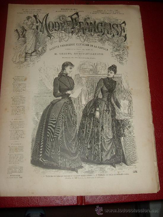 Coleccionismo de revistas y peri&oacute;dicos: LA MODE FRANCAISE. REVISTA, GAZETTE PARISIENNE. 1888. N&ordm; 43. REVUE DE LA MODE, LE COLONEL...